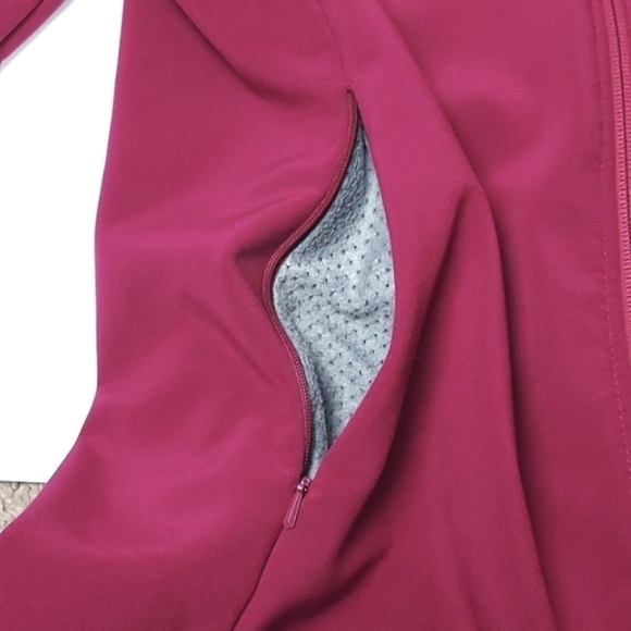 The North Face Windwall Apex Jacket Women's Softshell Fleece Lined Berry Medium - Picture 11 of 14